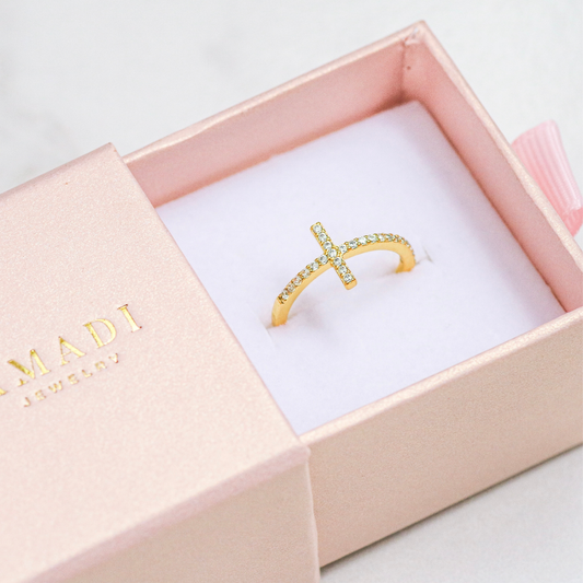 New Covenant Ring- Gold Vermeil & Sterling Silver
