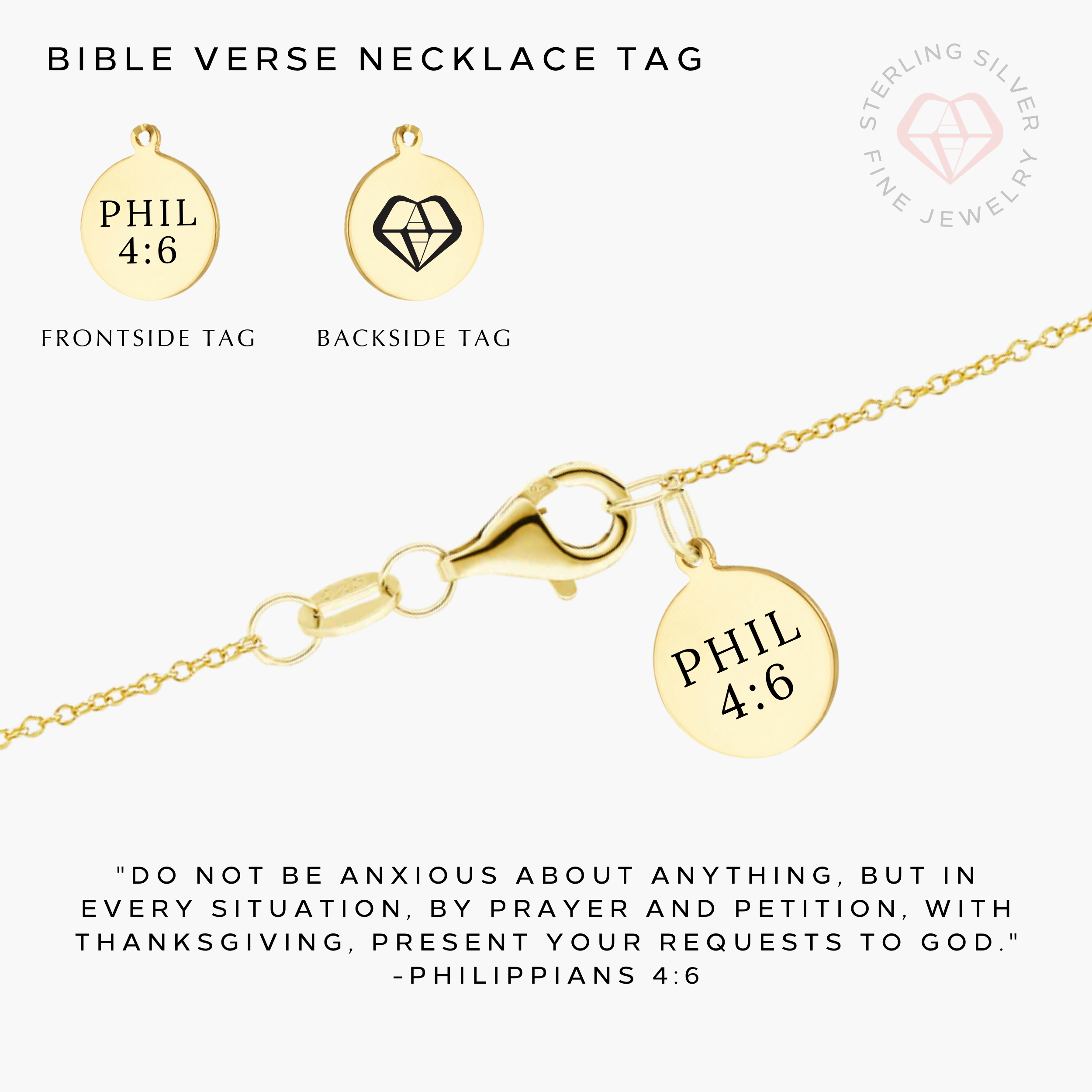 Pure Grace Cross Necklace- Gold Vermeil & Sterling Silver