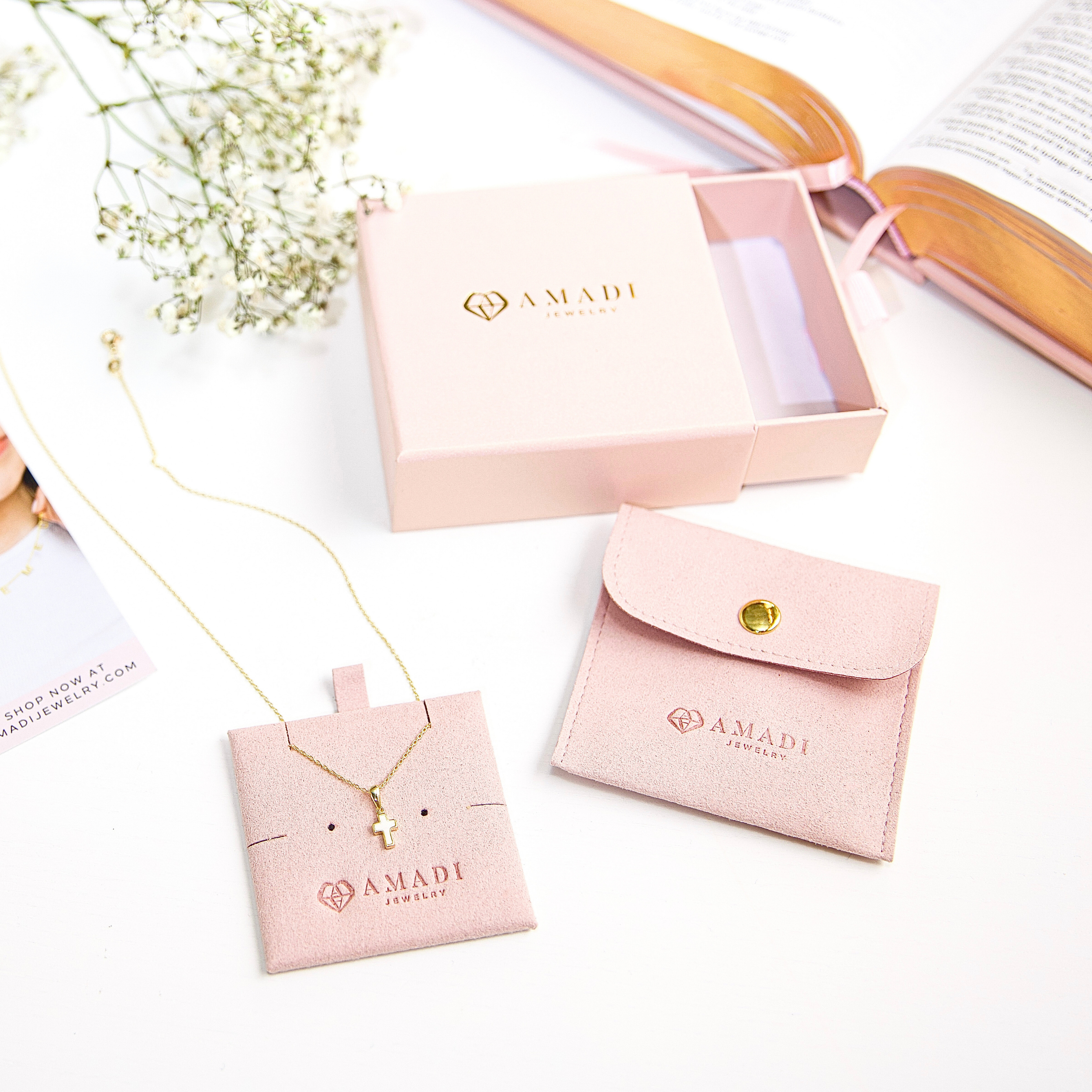 Pure Grace Cross Necklace- Gold Vermeil & Sterling Silver