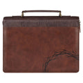 Bible Cover Classic Brown Crown of Thorns/Amazing G Isa 53:5: Extra Large