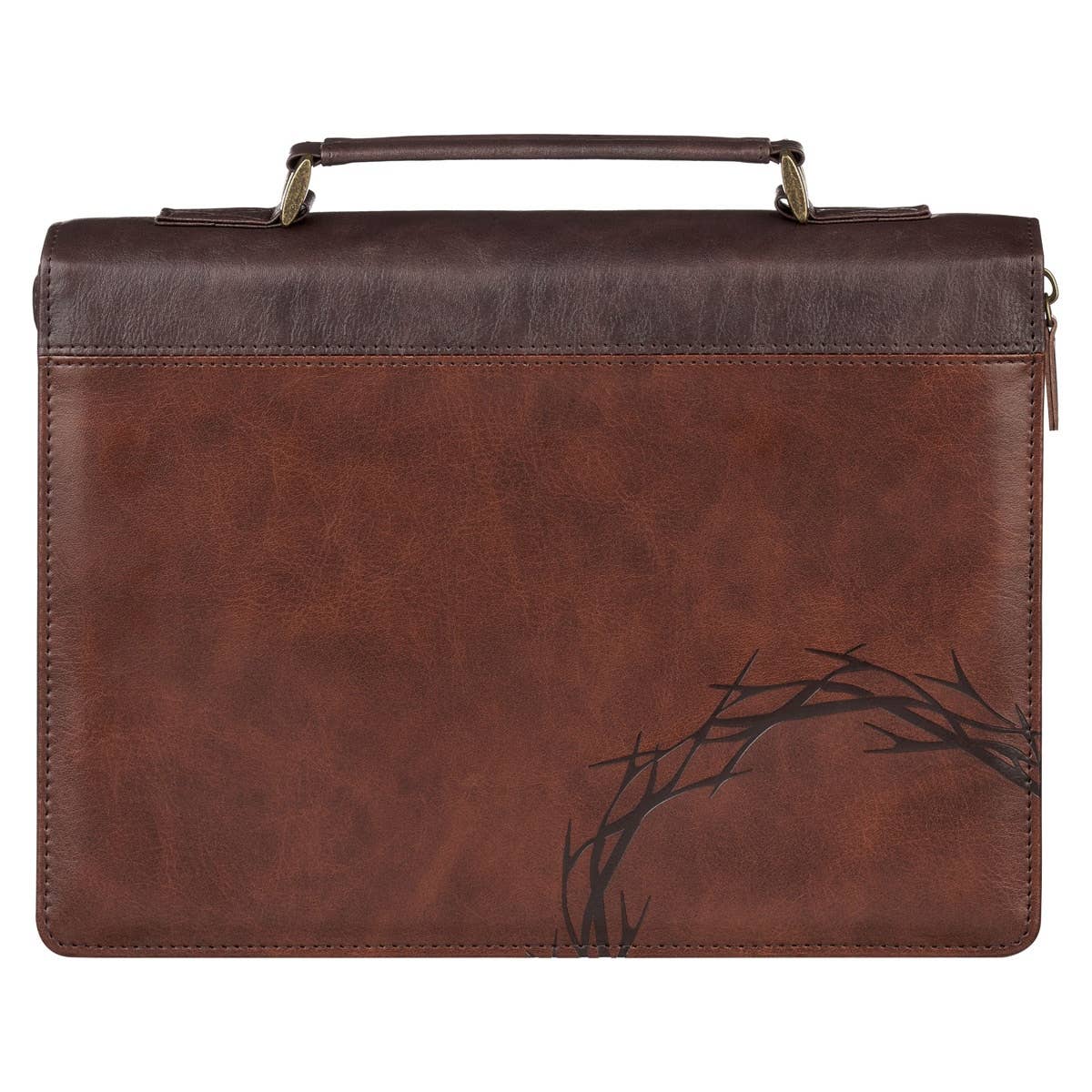 Bible Cover Classic Brown Crown of Thorns/Amazing G Isa 53:5: Extra Large