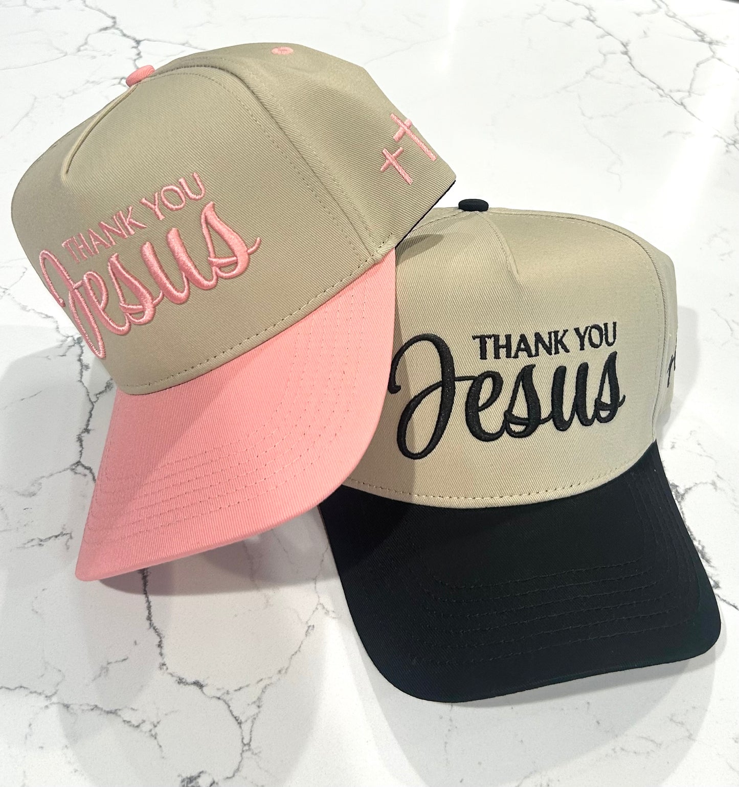 Thank You Jesus Hat - black/khaki ￼