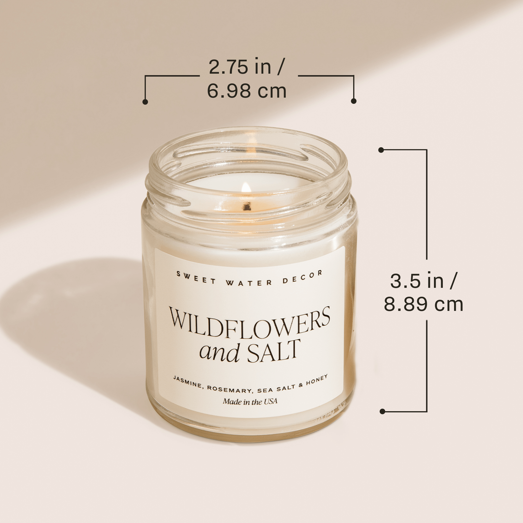 Be Still and Know Soy Candle - Clear Patterned Jar - 9 oz