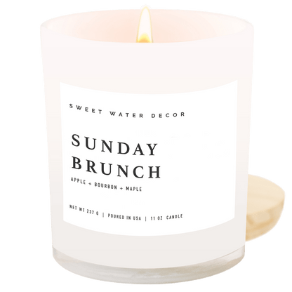 Sunday Brunch Soy Candle - White Jar - 11 oz