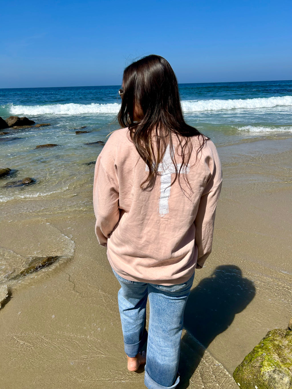 LF Classic Cross Sweatshirt- Dusty Rose