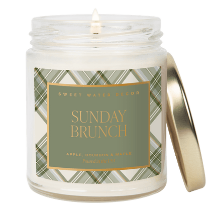 Sunday Brunch Soy Candle - Clear Patterned Jar - 9 oz