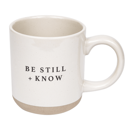 Be Still and Know 14 oz Stoneware Coffee Mug