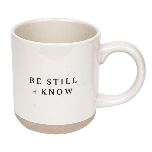 Be Still and Know 14 oz Stoneware Coffee Mug