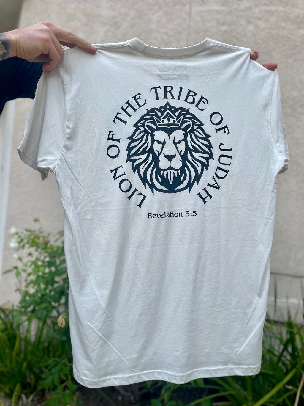 Lion of Judah Tee, Bone/Black