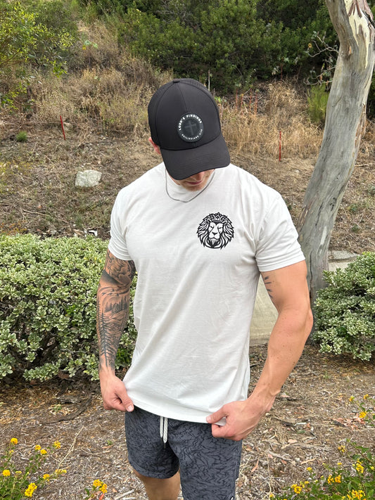Lion of Judah Tee, Bone/Black