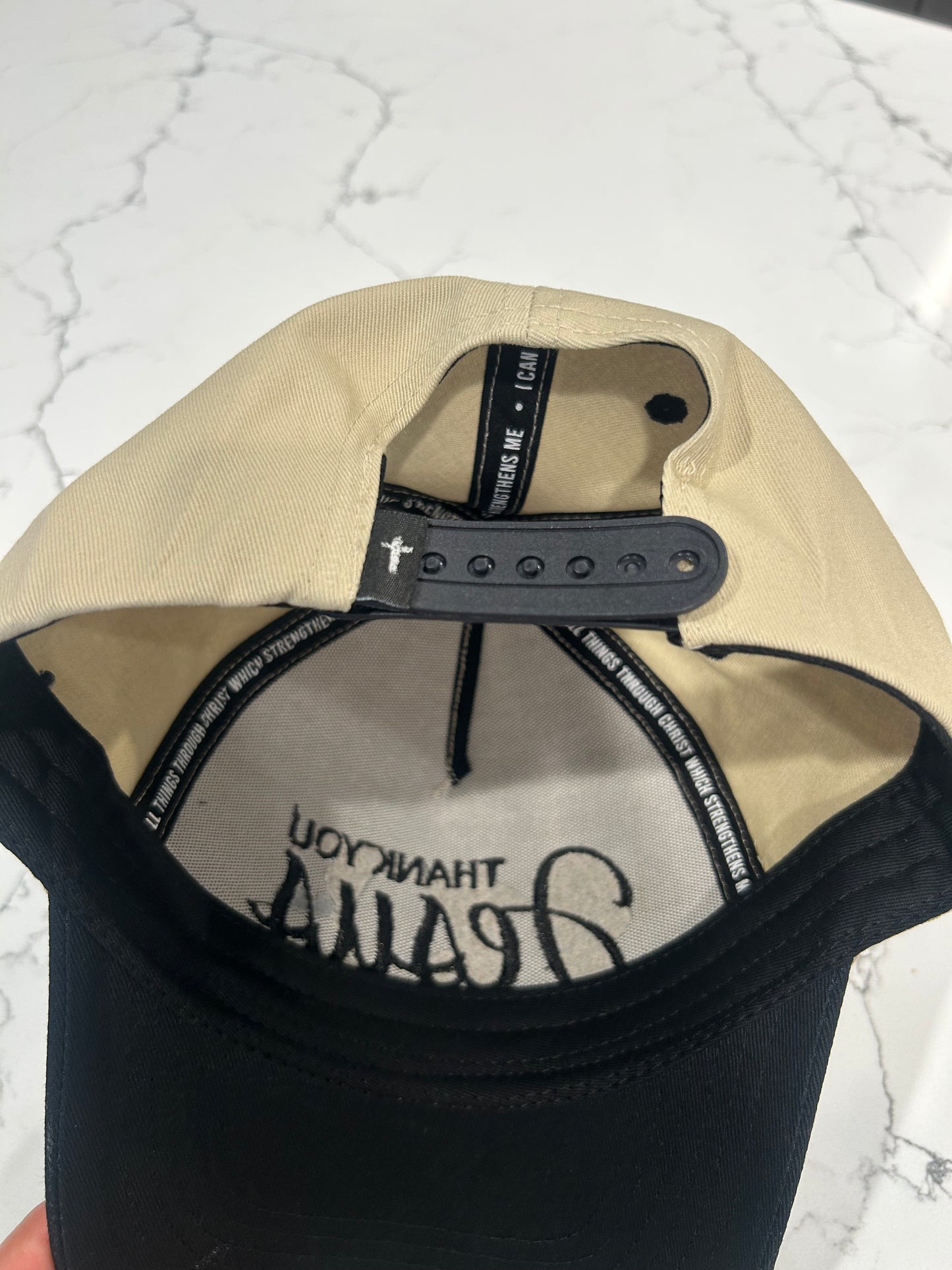 Thank You Jesus Hat - black/khaki ￼