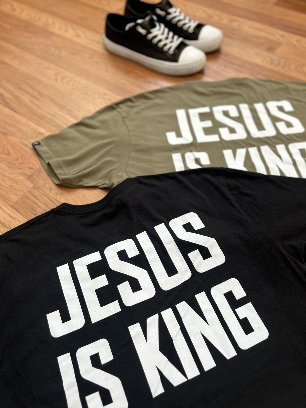 Jesus Is King Tee, Military Green