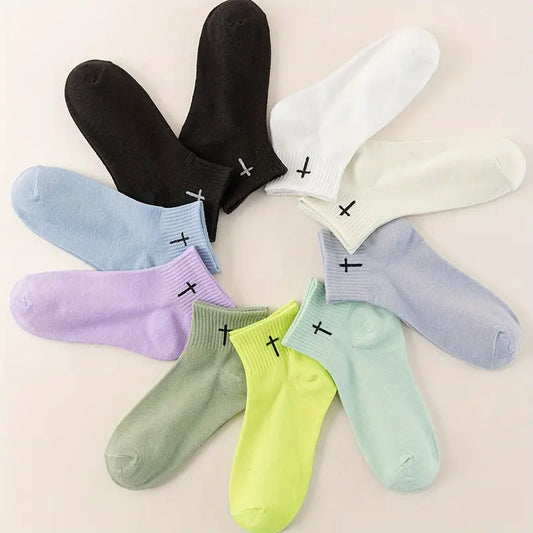Cross Socks - Quarter Crew Christian Socks - Christian Socks  - Christian Gift