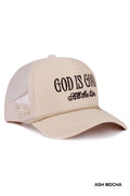 God Is Good All The Time- Trucker Hat, Mocha/Ash
