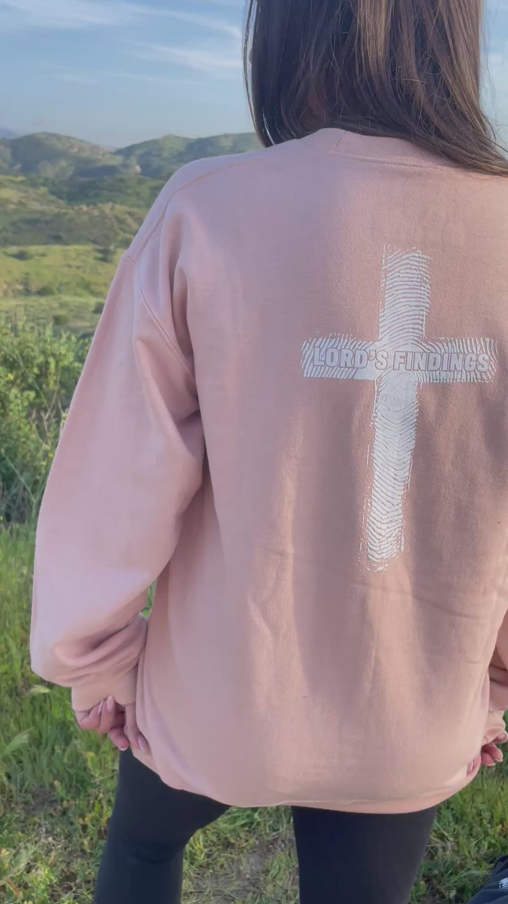 LF Classic Cross Sweatshirt- Dusty Rose